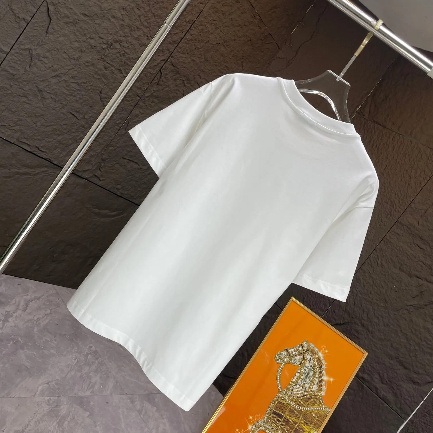 JIL SANDER* 2025 Spring and Summer New Arrival short-sleeved T-shirt Heavy cotton letter pattern print Color: Black White Light Blue Sizes: S M L XL XXL